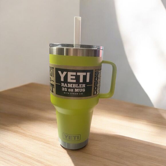 Yeti Other - YETI  Rambler 35oz Mug w/ Handle Straw Lid LIMITED EDITION Chartreuse Color  NWT